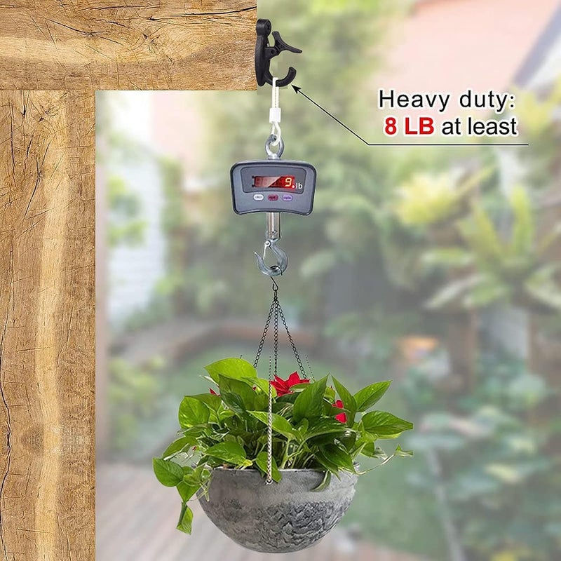 Lewufe Outdoor String Lights Hooks  Screw Hooks for Hanging Christmas Lights  Light Hanger Hooks for Patio Lights  Light Wire and Plants - Black  20 Pack - Image 5